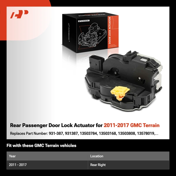 Rear Passenger Door Lock Actuator for 2011-2017 GMC Terrain