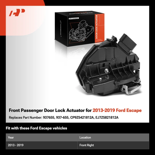 Front Passenger Door Lock Actuator for 2013-2019 Ford Escape