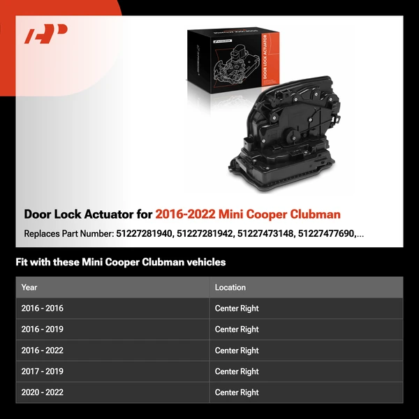 Door Lock Actuator for 2016-2022 Mini Cooper Clubman