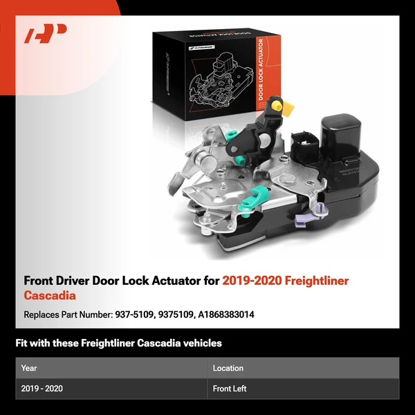 Front Driver Door Lock Actuator for 2019-2020 Freightliner Cascadia