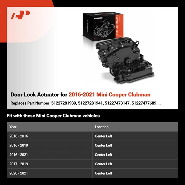 Door Lock Actuator for 2016-2021 Mini Cooper Clubman