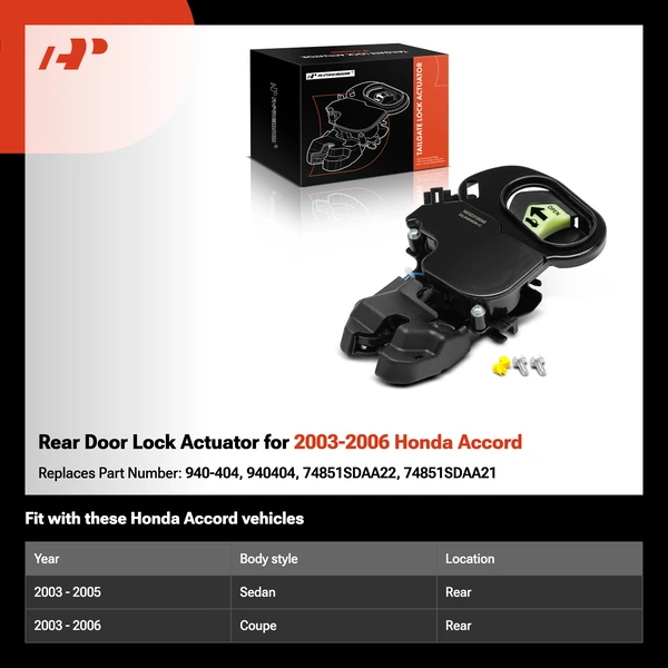 Rear Door Lock Actuator for 2003-2006 Honda Accord