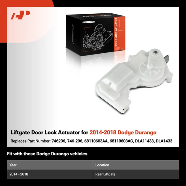 Liftgate Door Lock Actuator for 2014-2018 Dodge Durango