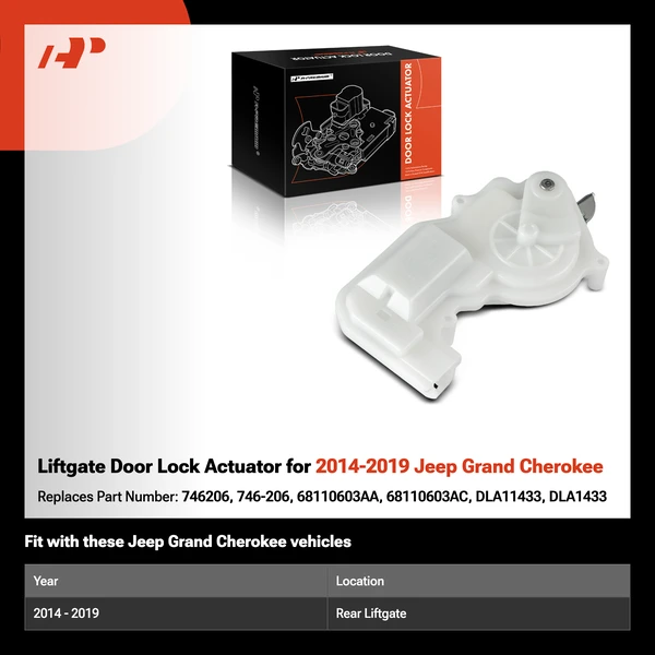 Liftgate Door Lock Actuator for 2014-2019 Jeep Grand Cherokee