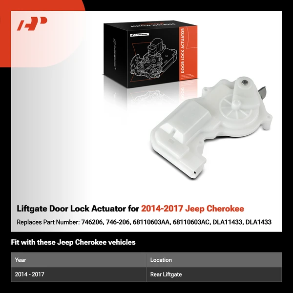 Liftgate Door Lock Actuator for 2014-2017 Jeep Cherokee
