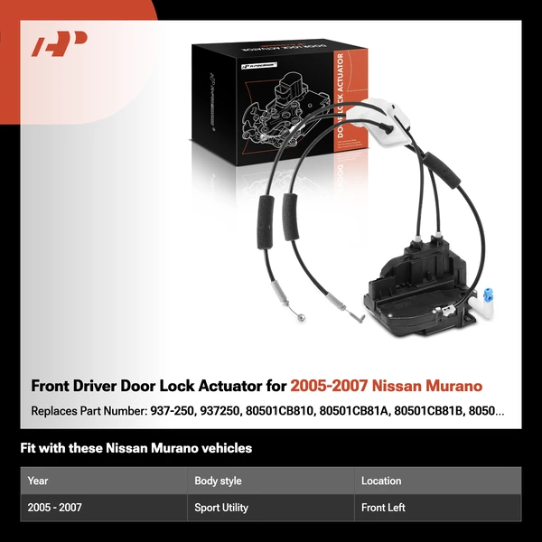 Front Driver Door Lock Actuator for 2005-2007 Nissan Murano