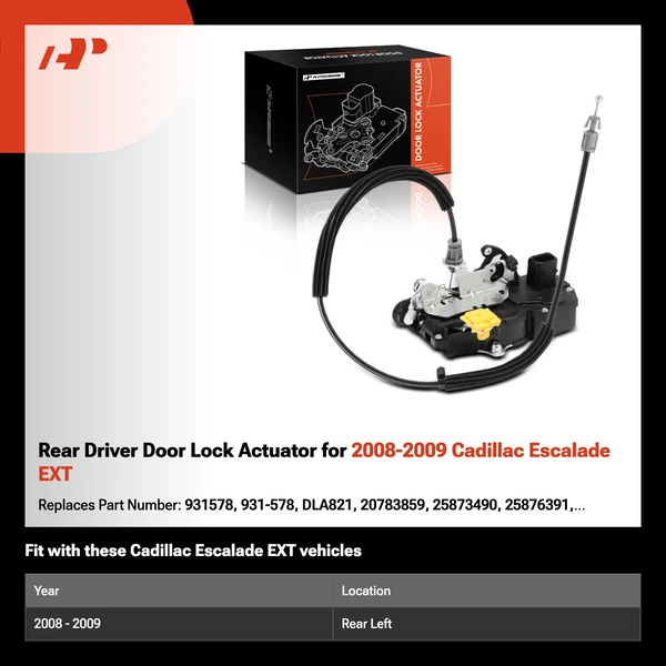 Rear Driver Door Lock Actuator for 2008-2009 Cadillac Escalade EXT