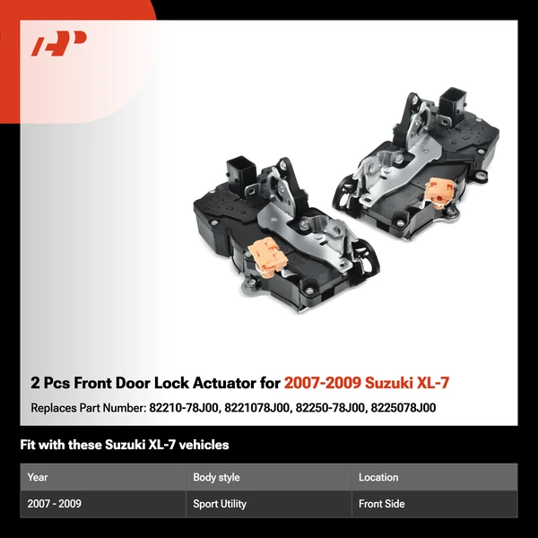 2 Pcs Front Door Lock Actuator for 2007-2009 Suzuki XL-7
