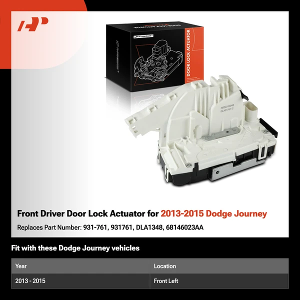 Front Driver Door Lock Actuator for 2013-2015 Dodge Journey