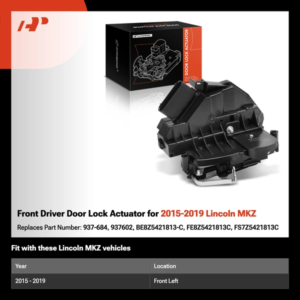 Front Driver Door Lock Actuator for 2015-2019 Lincoln MKZ