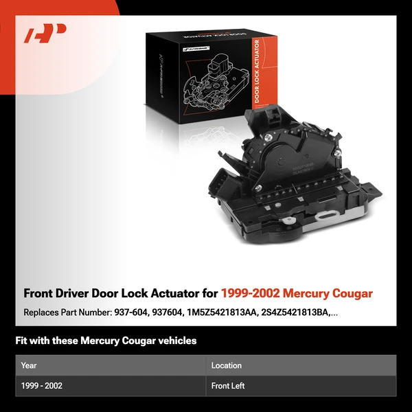 Front Driver Door Lock Actuator for 1999-2002 Mercury Cougar