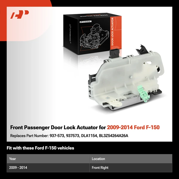 Front Passenger Door Lock Actuator for 2009-2014 Ford F-150
