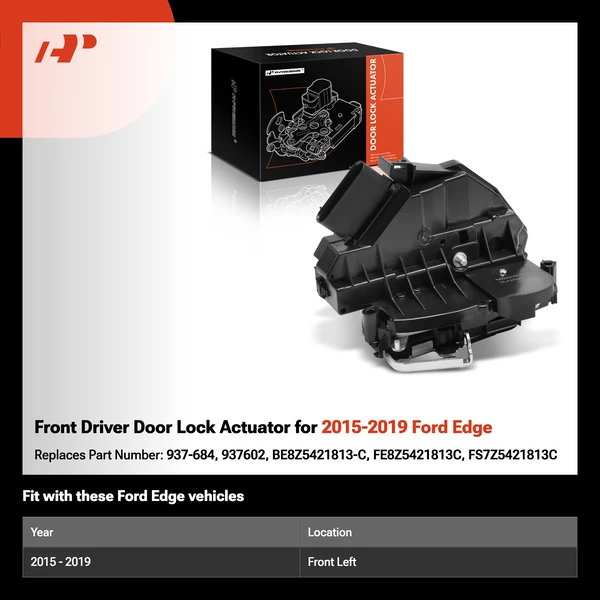 Front Driver Door Lock Actuator for 2015-2019 Ford Edge