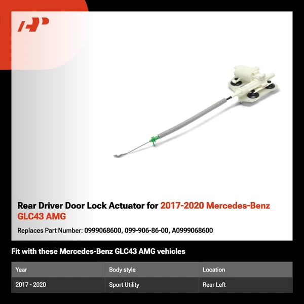 Rear Driver Door Lock Actuator for 2017-2020 Mercedes-Benz GLC43 AMG