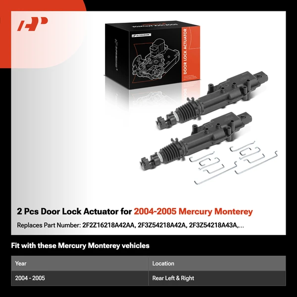 2 Pcs Door Lock Actuator for 2004-2005 Mercury Monterey
