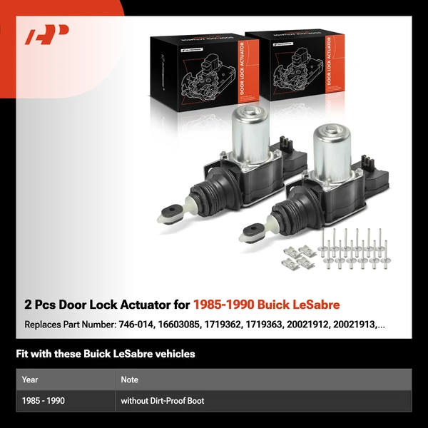 2 Pcs Door Lock Actuator for 1985-1990 Buick LeSabre