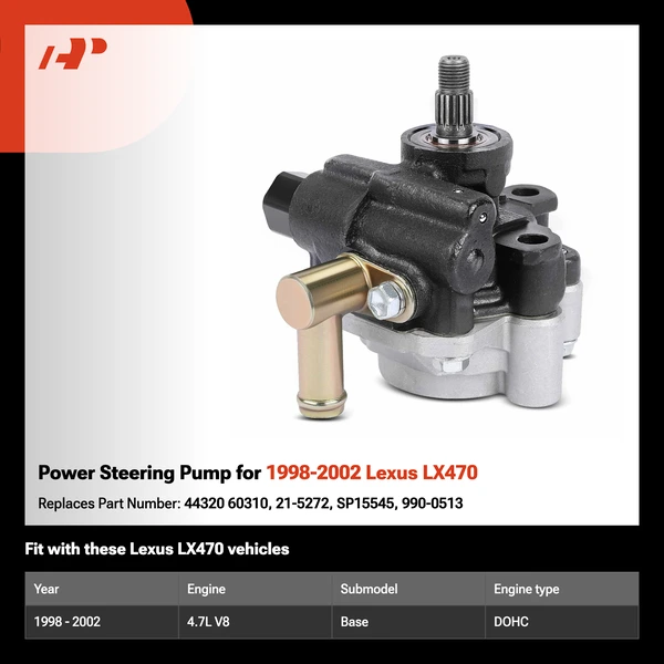 Power Steering Pump for 1998-2002 Lexus LX470