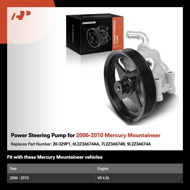 Power Steering Pump for 2006-2010 Mercury Mountaineer