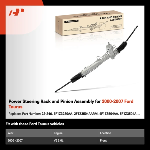Power Steering Rack and Pinion Assembly for 2000-2007 Ford Taurus