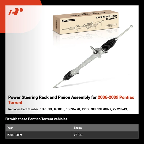 Power Steering Rack and Pinion Assembly for 2006-2009 Pontiac Torrent