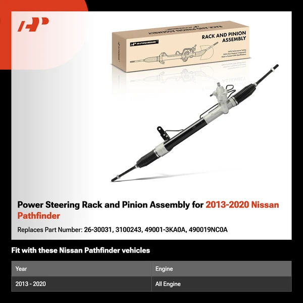 Power Steering Rack and Pinion Assembly for 2013-2020 Nissan Pathfinder