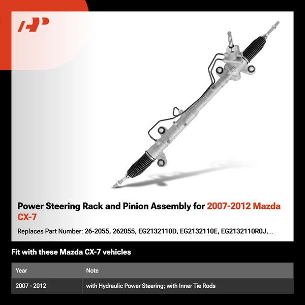 Power Steering Rack and Pinion Assembly for 2007-2012 Mazda CX-7