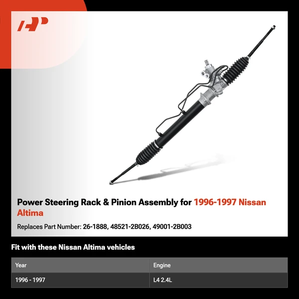 Power Steering Rack & Pinion Assembly for 1996-1997 Nissan Altima