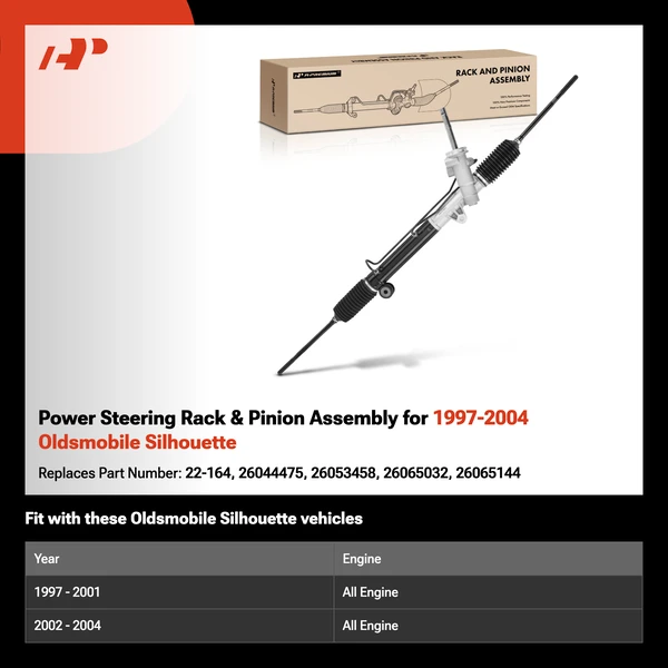 Power Steering Rack & Pinion Assembly for 1997-2004 Oldsmobile Silhouette