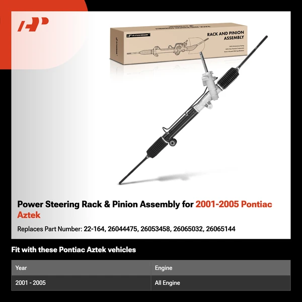 Power Steering Rack & Pinion Assembly for 2001-2005 Pontiac Aztek