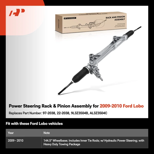 Power Steering Rack & Pinion Assembly for 2009-2010 Ford Lobo