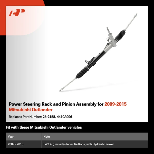 Power Steering Rack and Pinion Assembly for 2009-2015 Mitsubishi Outlander