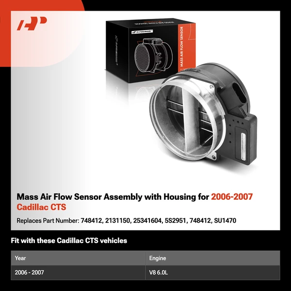 Mass Air Flow Sensor Assembly with Housing for 2006-2007 Cadillac CTS