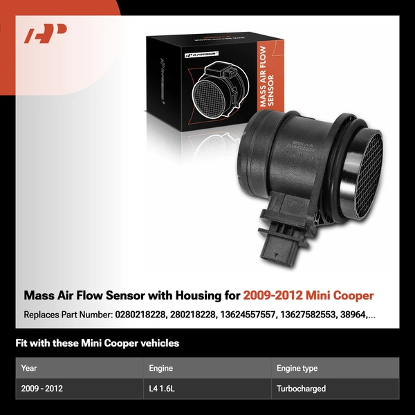 Mass Air Flow Sensor with Housing for 2009-2012 Mini Cooper