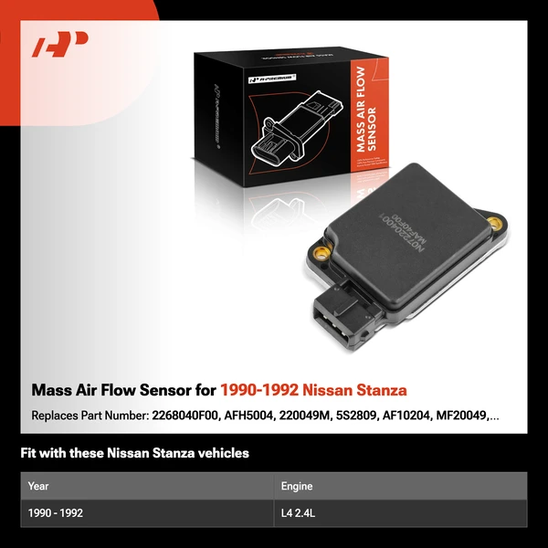Mass Air Flow Sensor for 1990-1992 Nissan Stanza