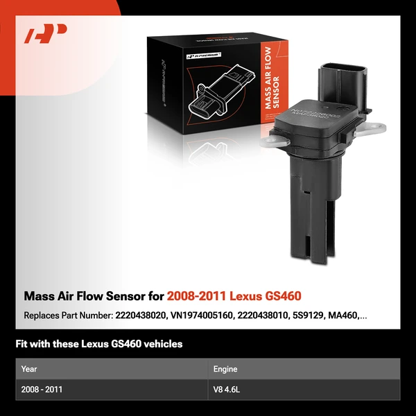 Mass Air Flow Sensor for 2008-2011 Lexus GS460