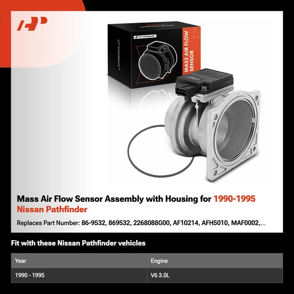 Mass Air Flow Sensor Assembly with Housing for 1990-1995 Nissan Pathfinder