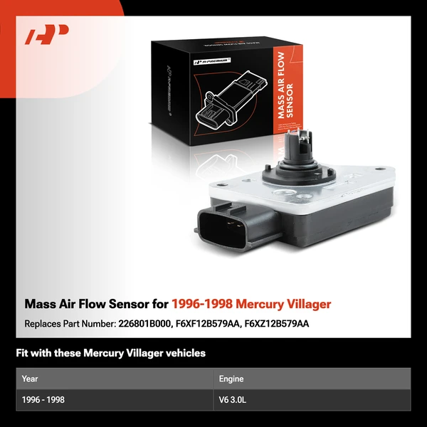 Mass Air Flow Sensor for 1996-1998 Mercury Villager