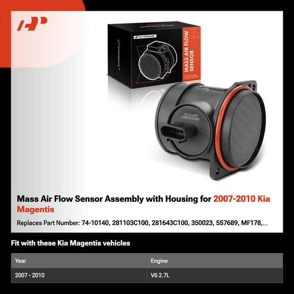 Mass Air Flow Sensor Assembly with Housing for 2007-2010 Kia Magentis