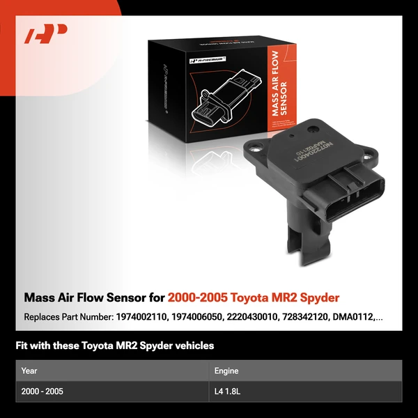 Mass Air Flow Sensor for 2000-2005 Toyota MR2 Spyder