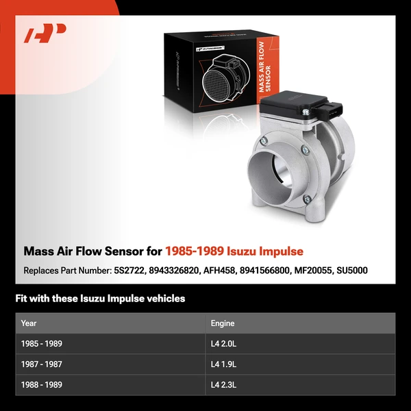 Mass Air Flow Sensor for 1985-1989 Isuzu Impulse
