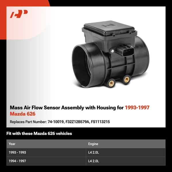 Mass Air Flow Sensor Assembly with Housing for 1993-1997 Mazda 626