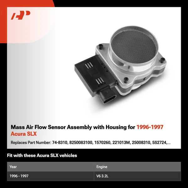 Mass Air Flow Sensor Assembly with Housing for 1996-1997 Acura SLX