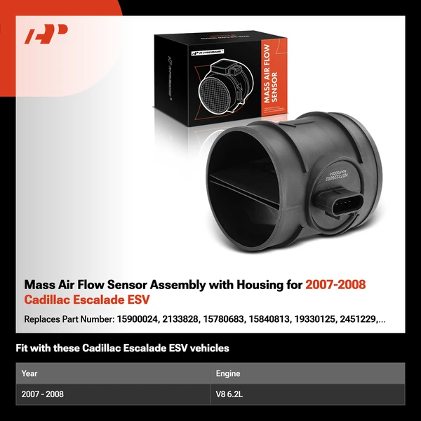 Mass Air Flow Sensor Assembly with Housing for 2007-2008 Cadillac Escalade ESV