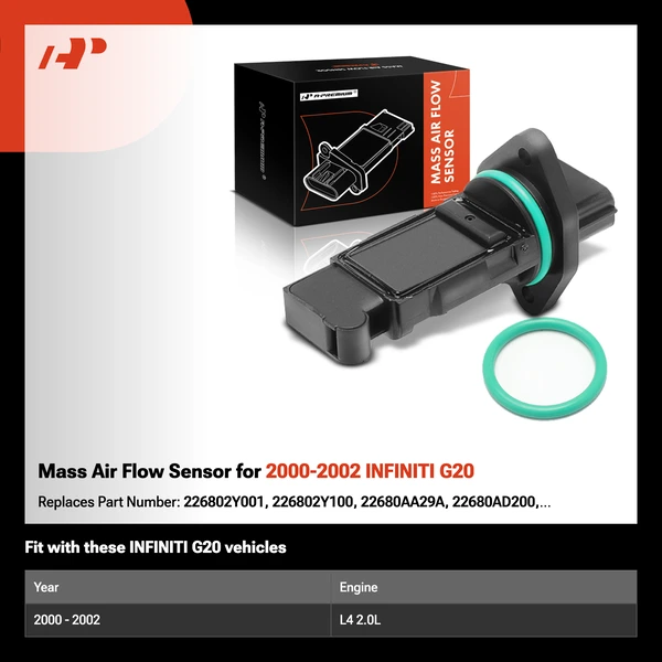 Mass Air Flow Sensor for 2000-2002 INFINITI G20