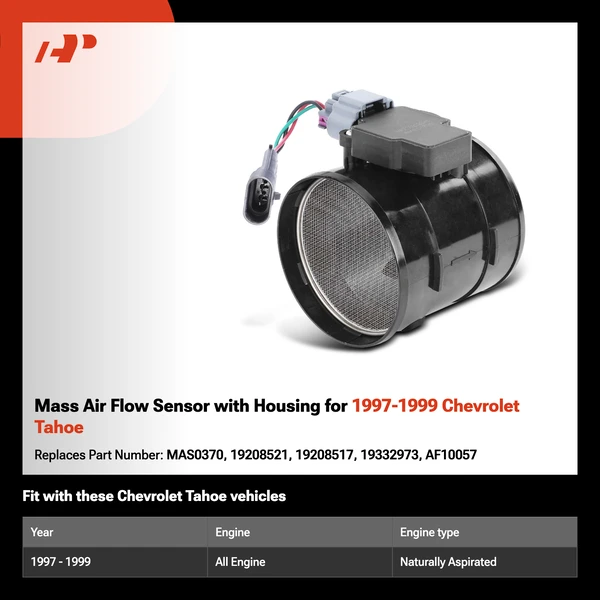 Mass Air Flow Sensor with Housing for 1997-1999 Chevrolet Tahoe