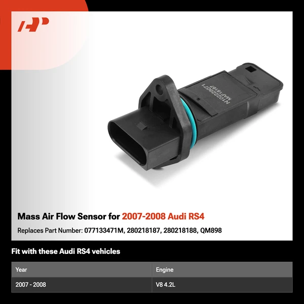Mass Air Flow Sensor for 2007-2008 Audi RS4