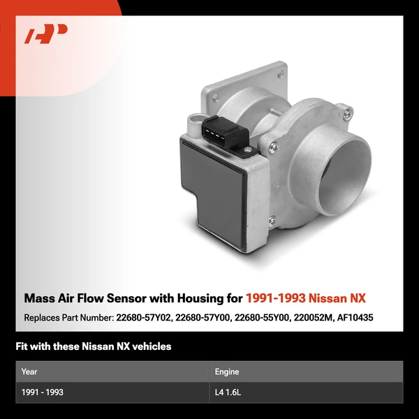 Mass Air Flow Sensor with Housing for 1991-1993 Nissan NX