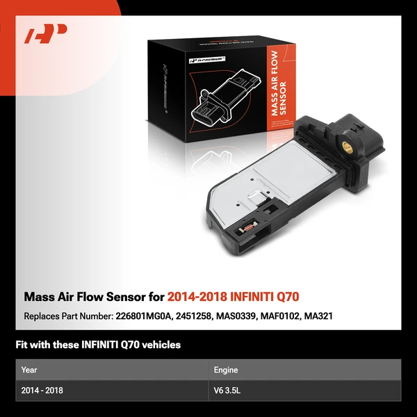 Mass Air Flow Sensor for 2014-2018 INFINITI Q70