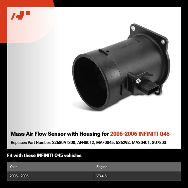 Mass Air Flow Sensor with Housing for 2005-2006 INFINITI Q45