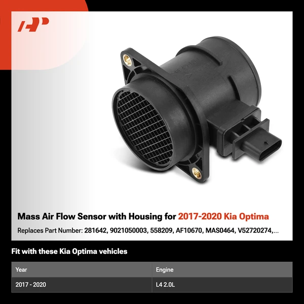 Mass Air Flow Sensor with Housing for 2017-2020 Kia Optima